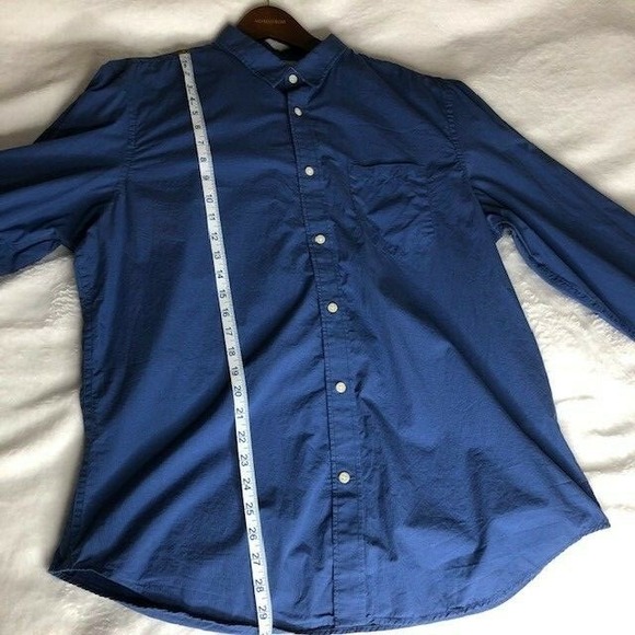 Banana Republic mens shirt long sleeve button up tailored‎ slim fit blue size XL - Picture 6 of 7